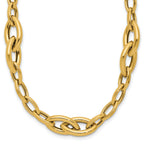 Fancy Link Chain in 14K Yellow Gold, 9mm, 18 Inch - Sophia Jewelers