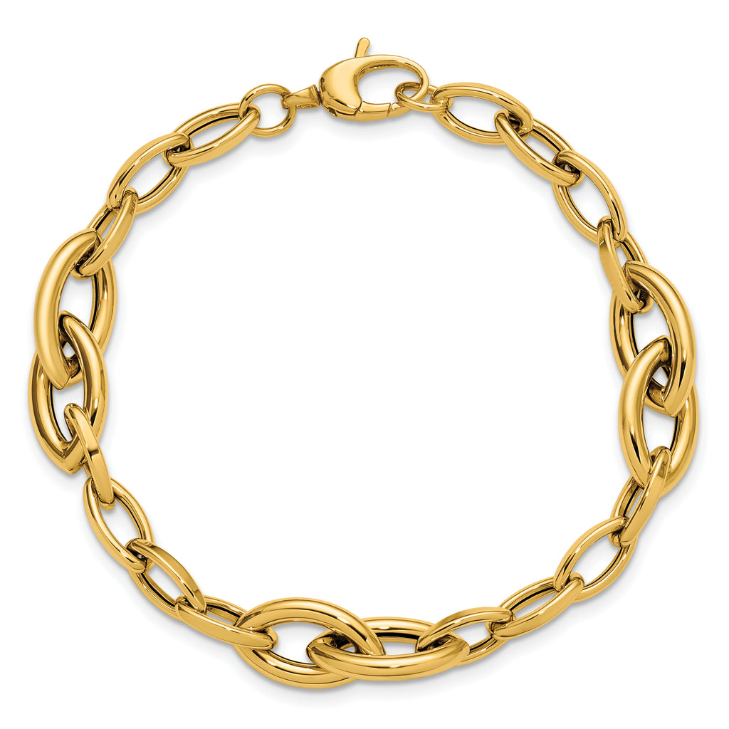 14K Polished Fancy Link Bracelet