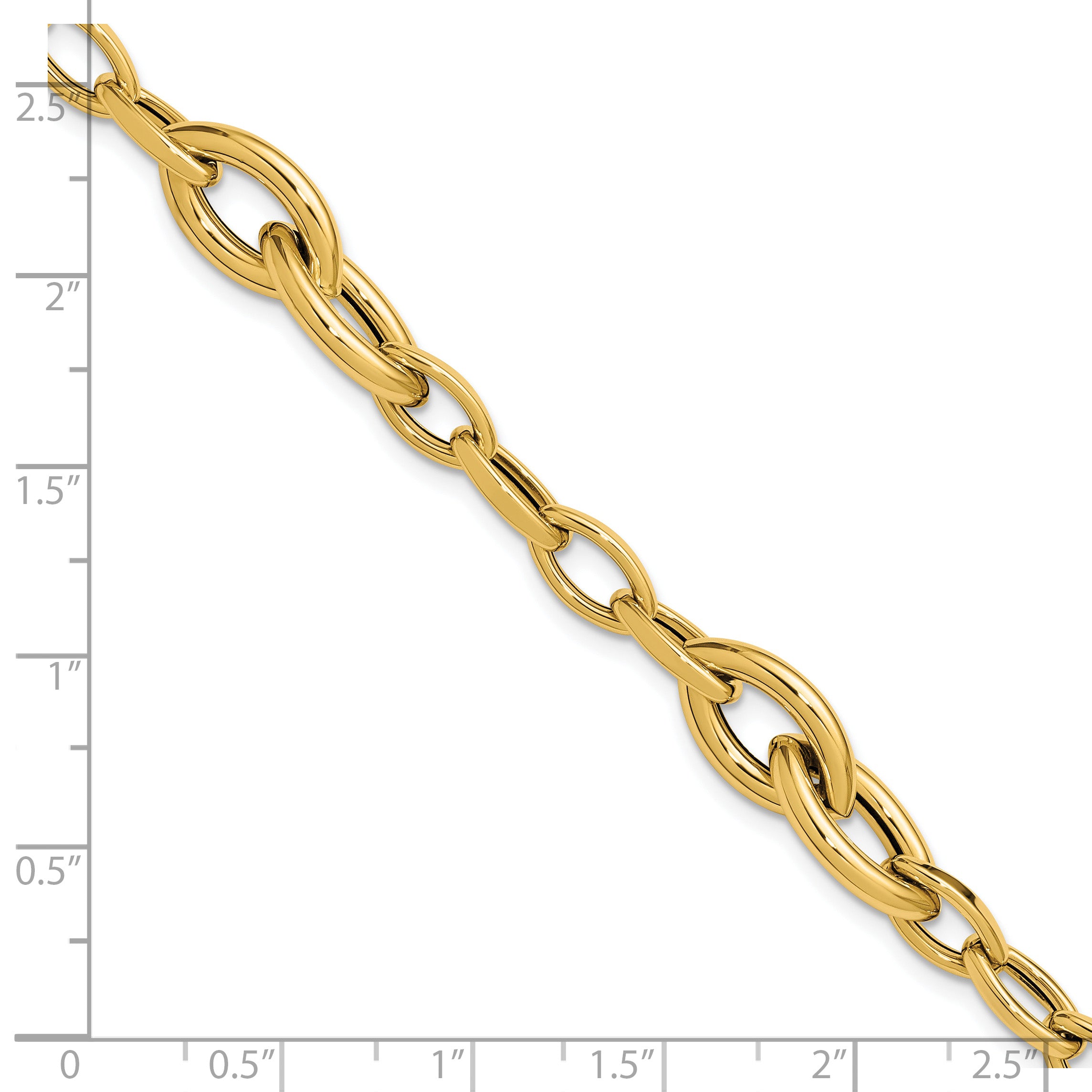 14K Polished Fancy Link Bracelet