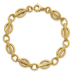 14K Polished Fancy Link Bracelet