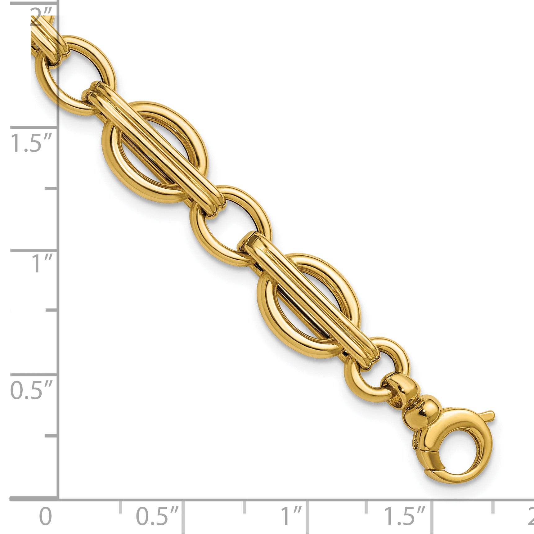 14K Polished Fancy Link Bracelet