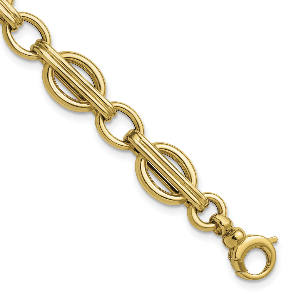 14K Polished Fancy Link Bracelet