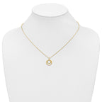 14K Polished Circle Necklace
