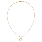 14K Polished Circle Necklace