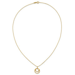 14K Polished Circle Necklace