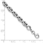 14K White Gold Fancy Twisted Link Bracelet