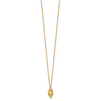 14K Polished Twisted Oval w/1in ext. Necklace