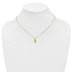14K Polished Twisted Oval w/1in ext. Necklace