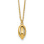 14K Polished Twisted Oval w/1in ext. Necklace