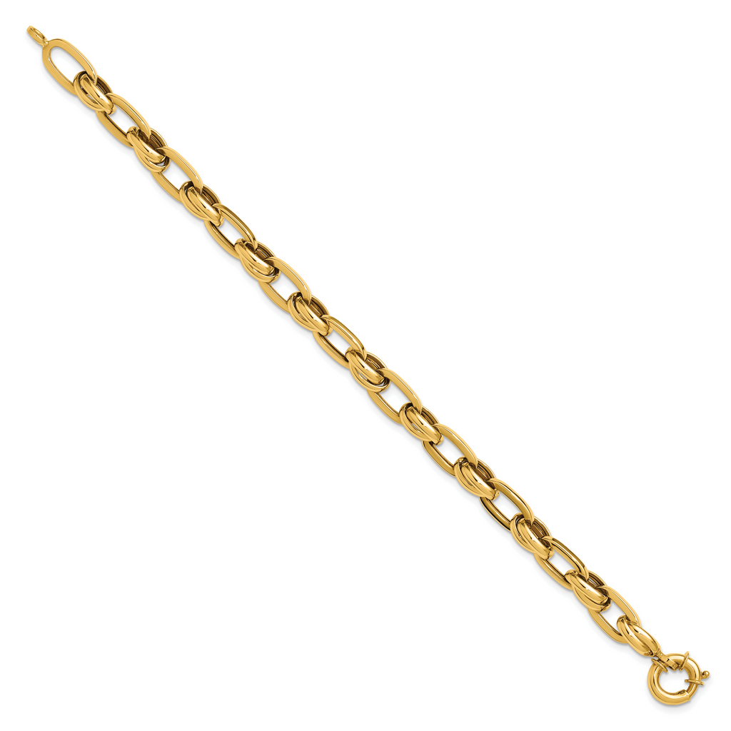 14K Polished Fancy Link Bracelet