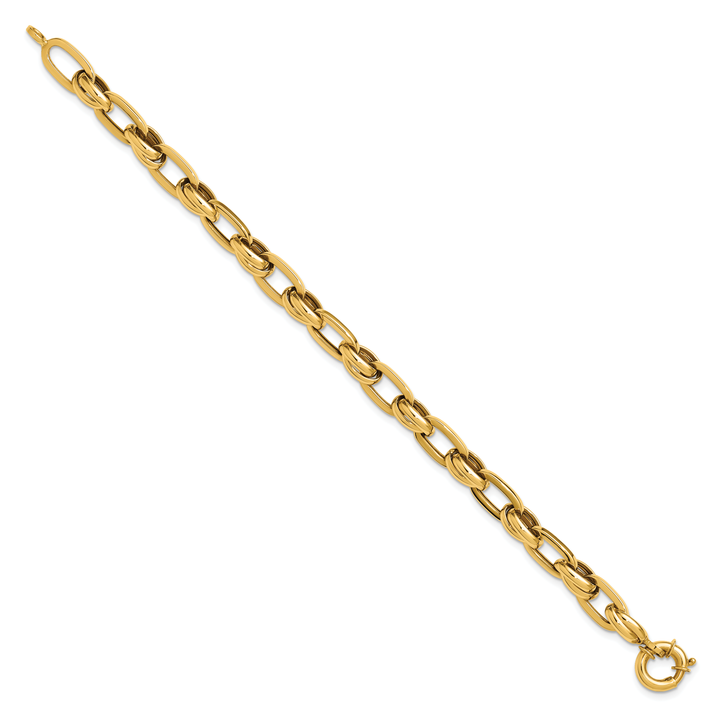 14K Polished Fancy Link Bracelet