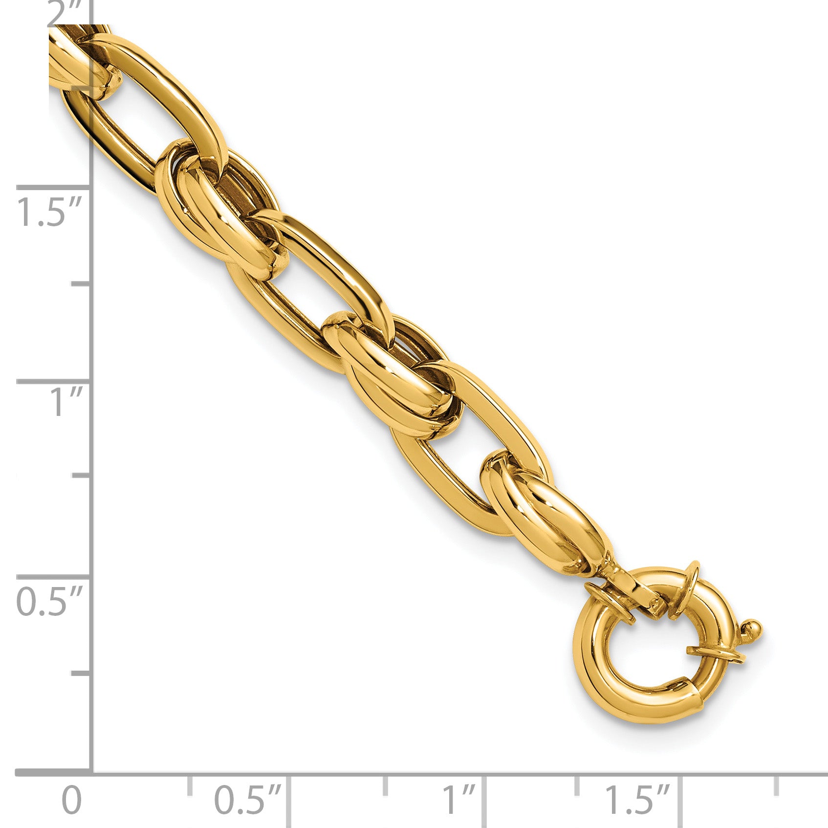 14K Polished Fancy Link Bracelet