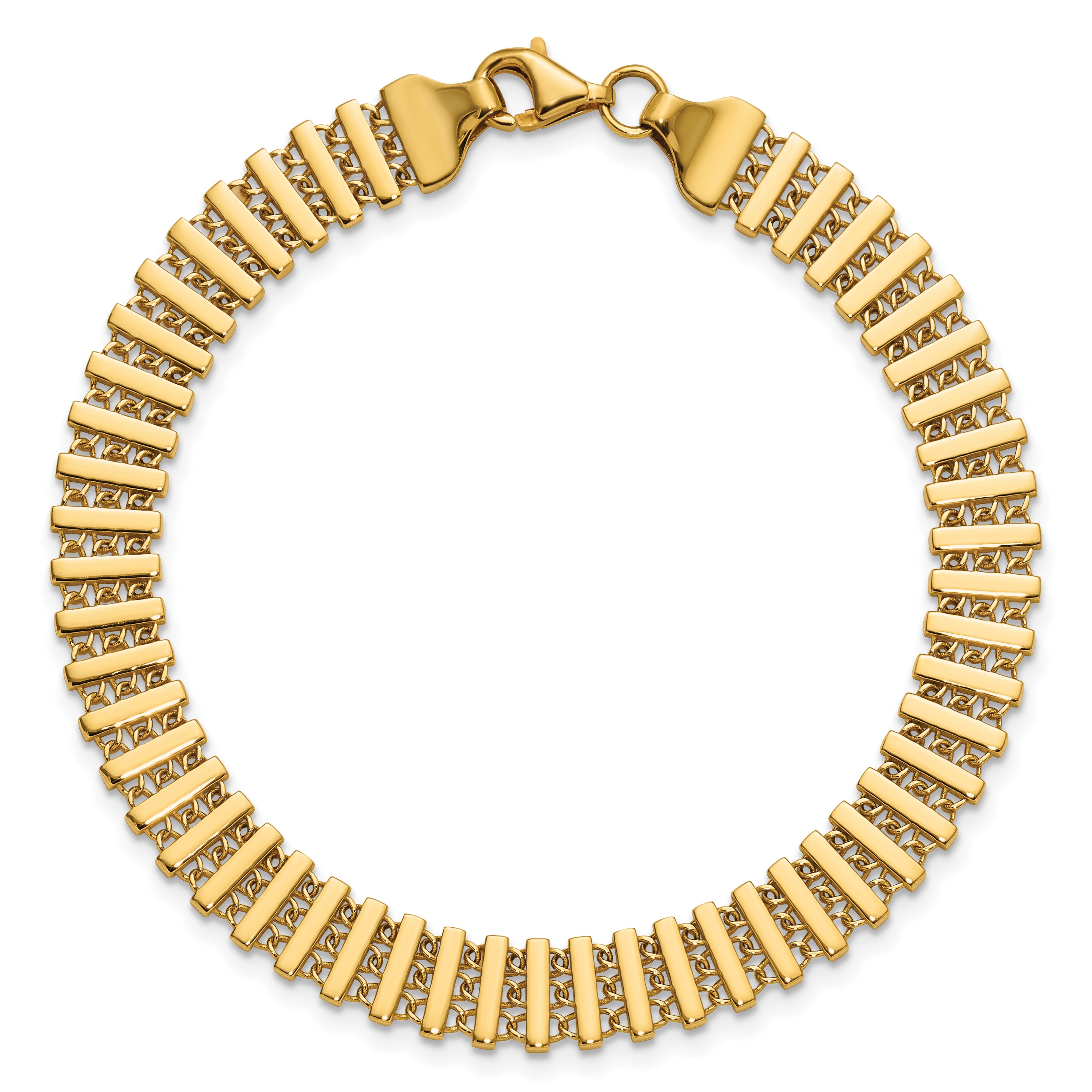 14K Polished Fancy Link Bracelet
