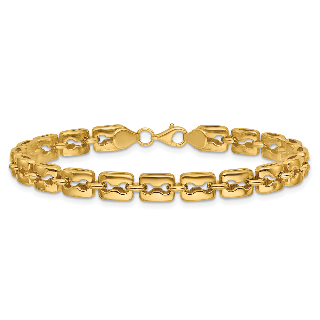 14K Polished Fancy Link Bracelet