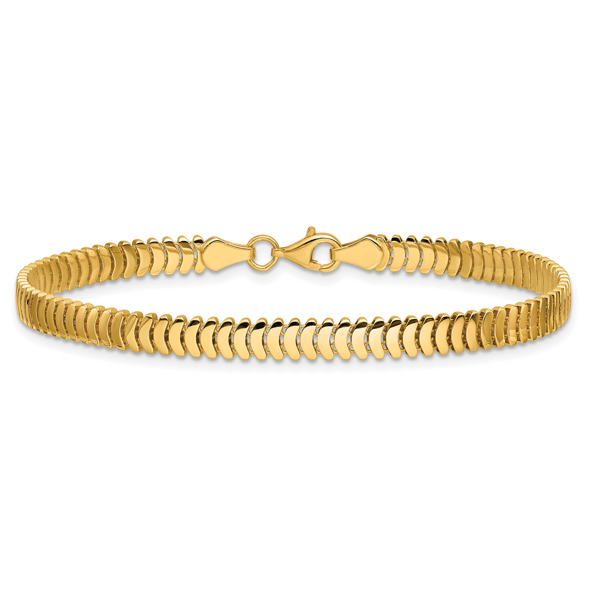 14K Polished Fancy Link Bracelet