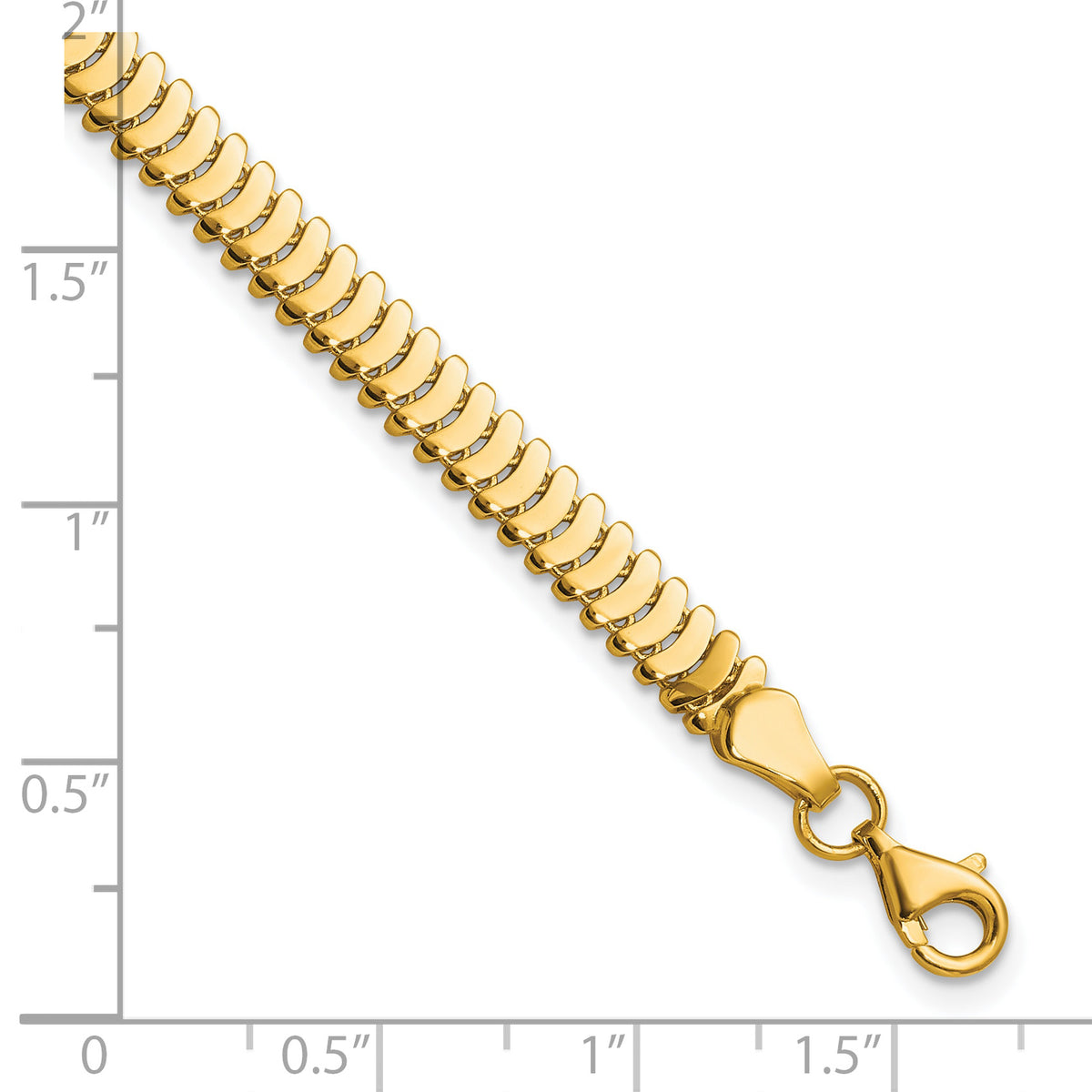 14K Polished Fancy Link Bracelet