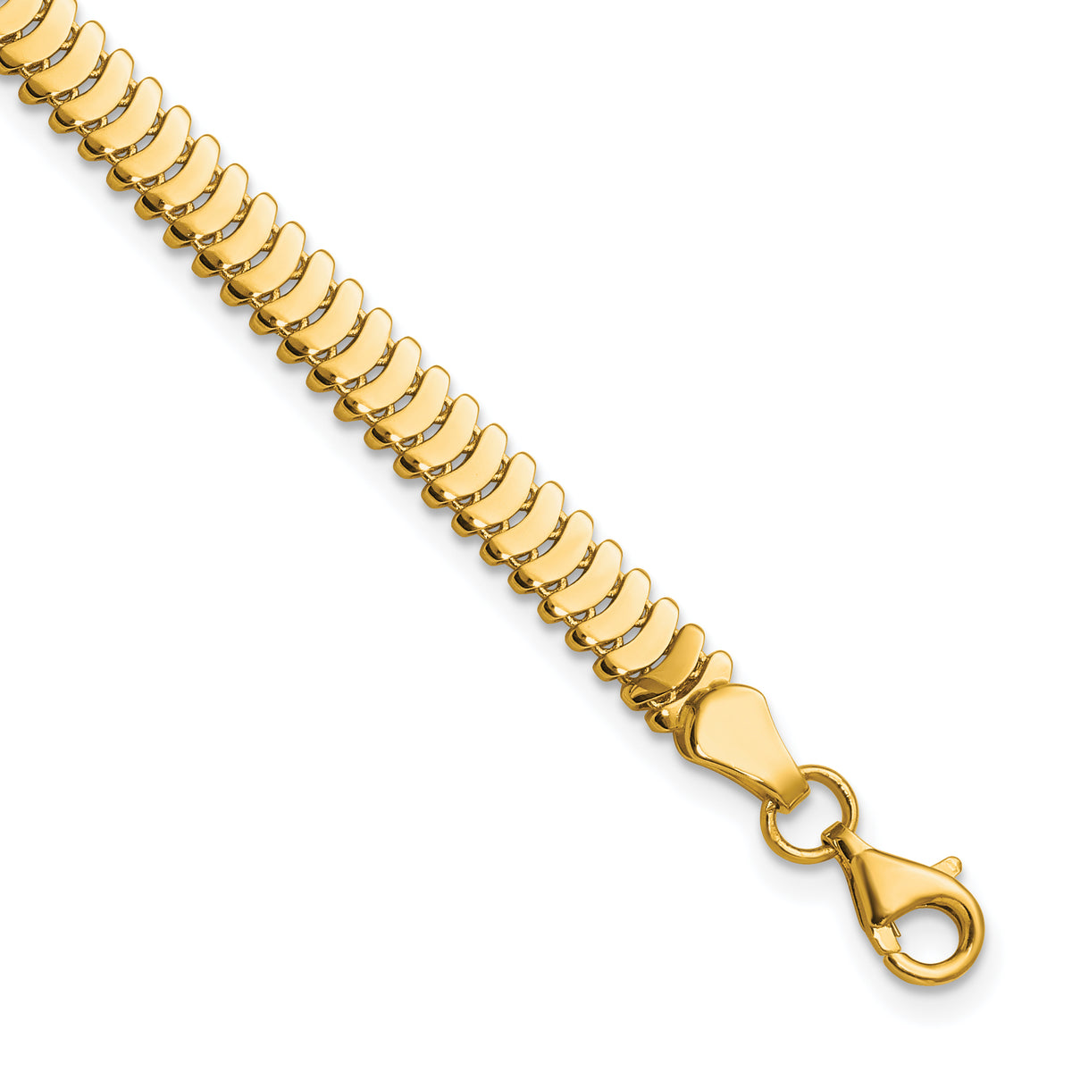 14K Polished Fancy Link Bracelet