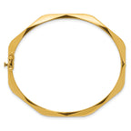 14K Polished Fancy Hinged Bangle