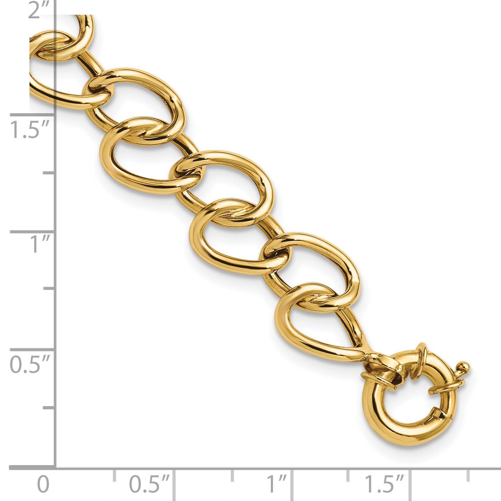 14K Polished Fancy Link Bracelet