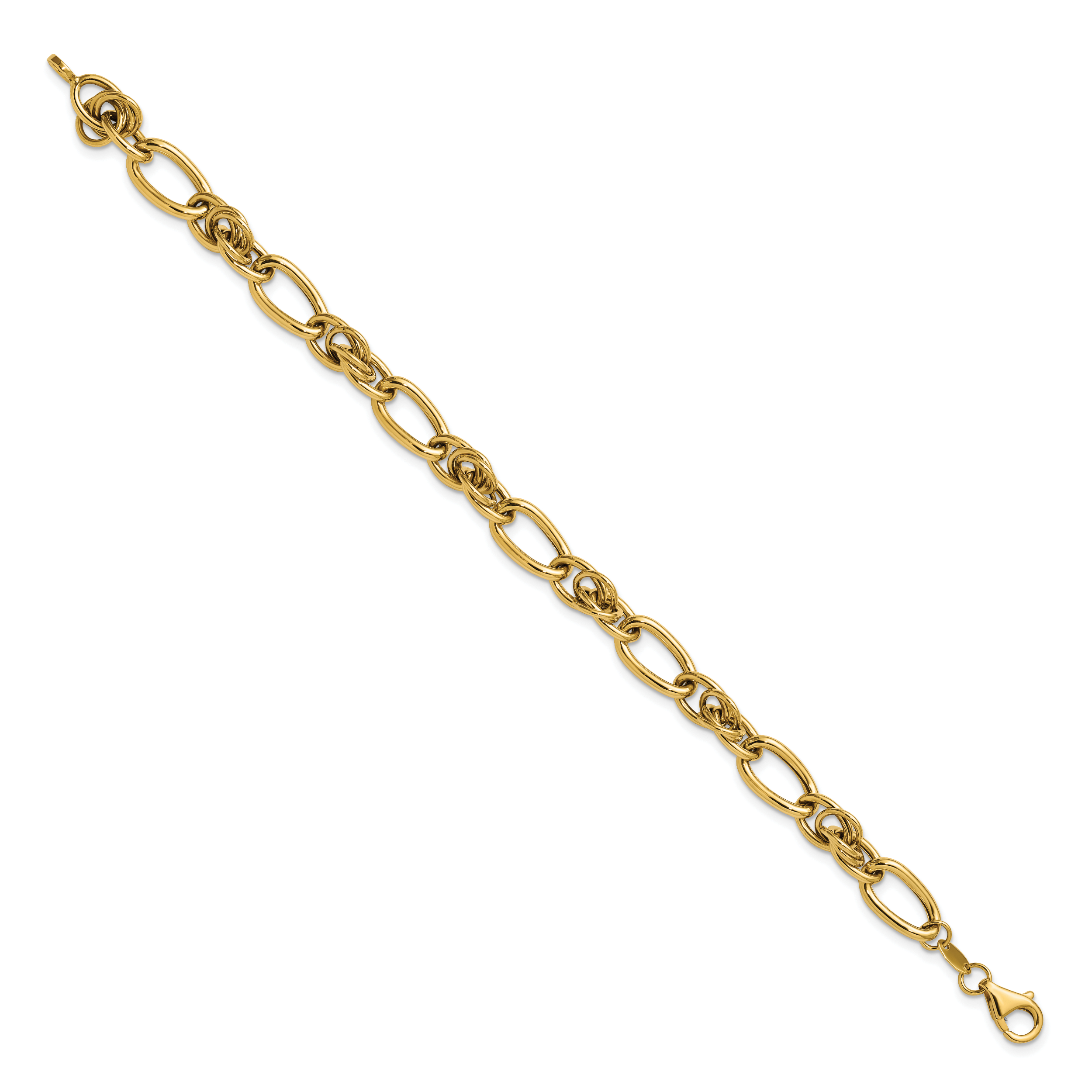 14K Polished Fancy Link Bracelet