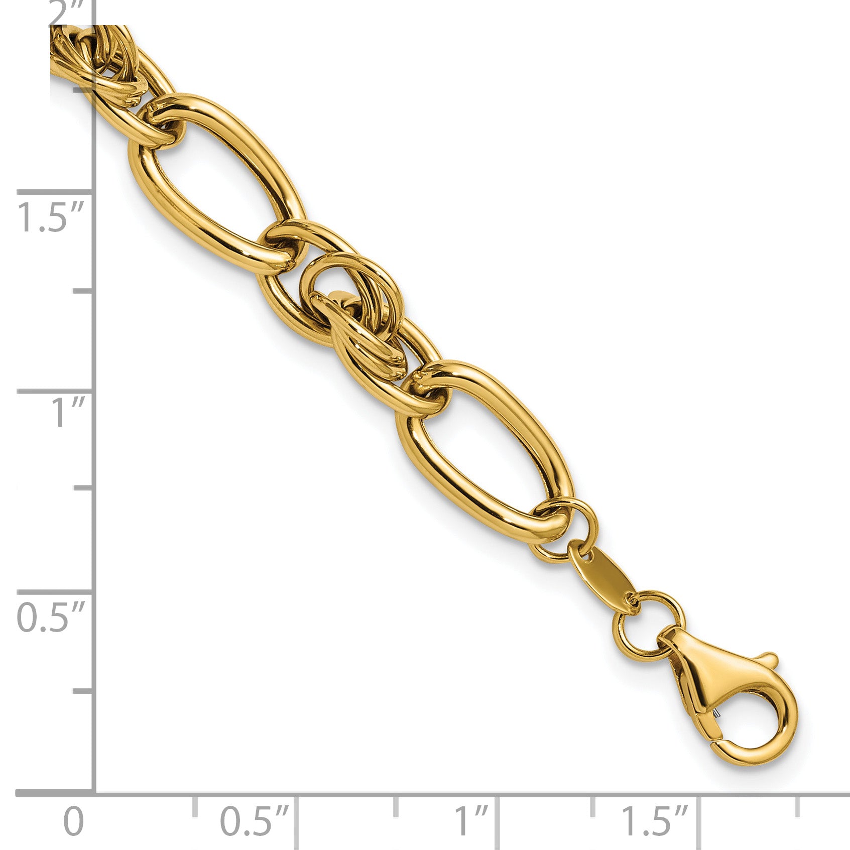 14K Polished Fancy Link Bracelet