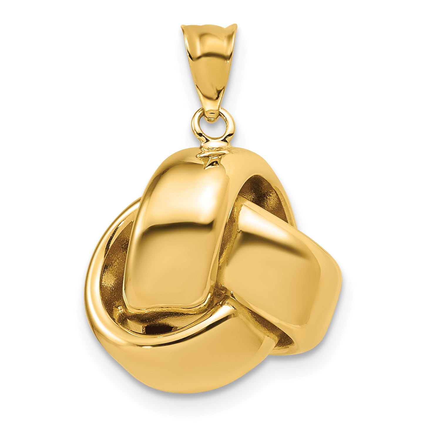 14K Polished Love Knot Pendant
