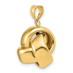 14K Polished Love Knot Pendant