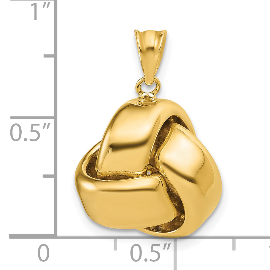 14K Polished Love Knot Pendant
