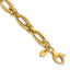 14K Polished Fancy Oval Link Bracelet