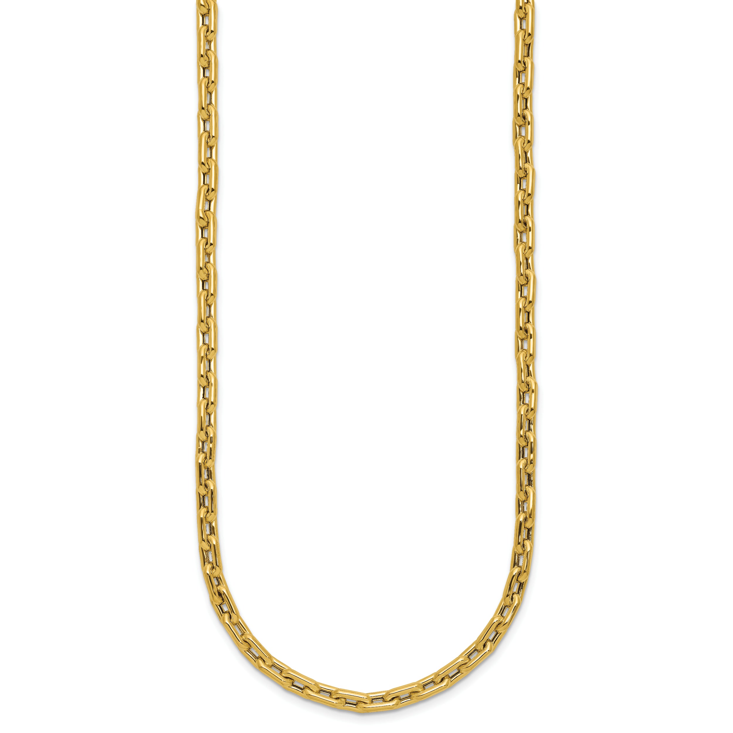14K Polished Fancy Link Necklace
