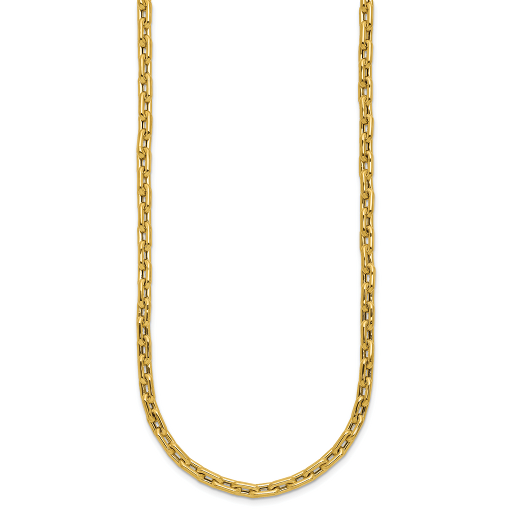14K Polished Fancy Link Necklace