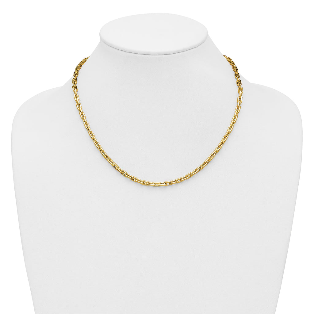 14K Polished Fancy Link Necklace