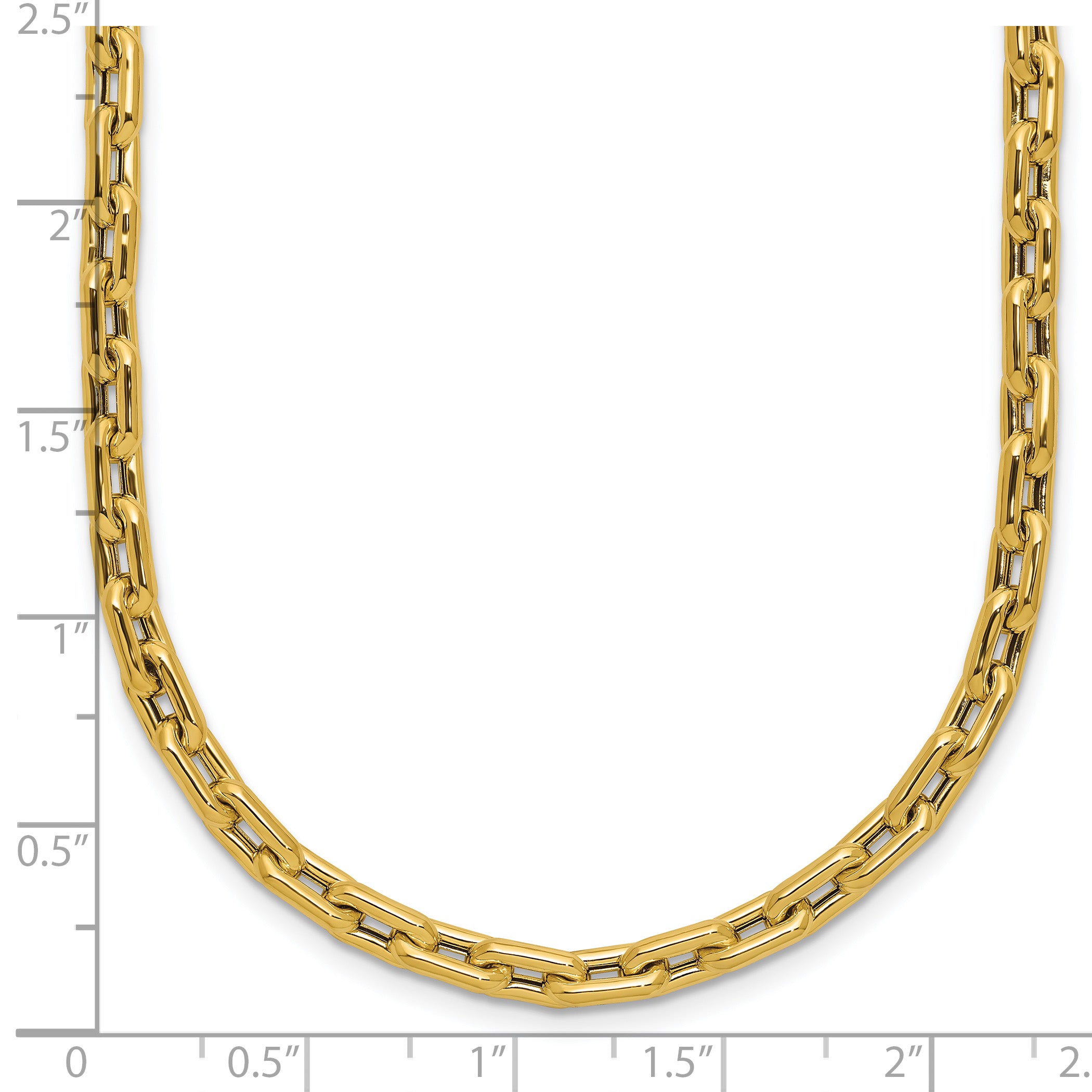 14K Polished Fancy Link Necklace