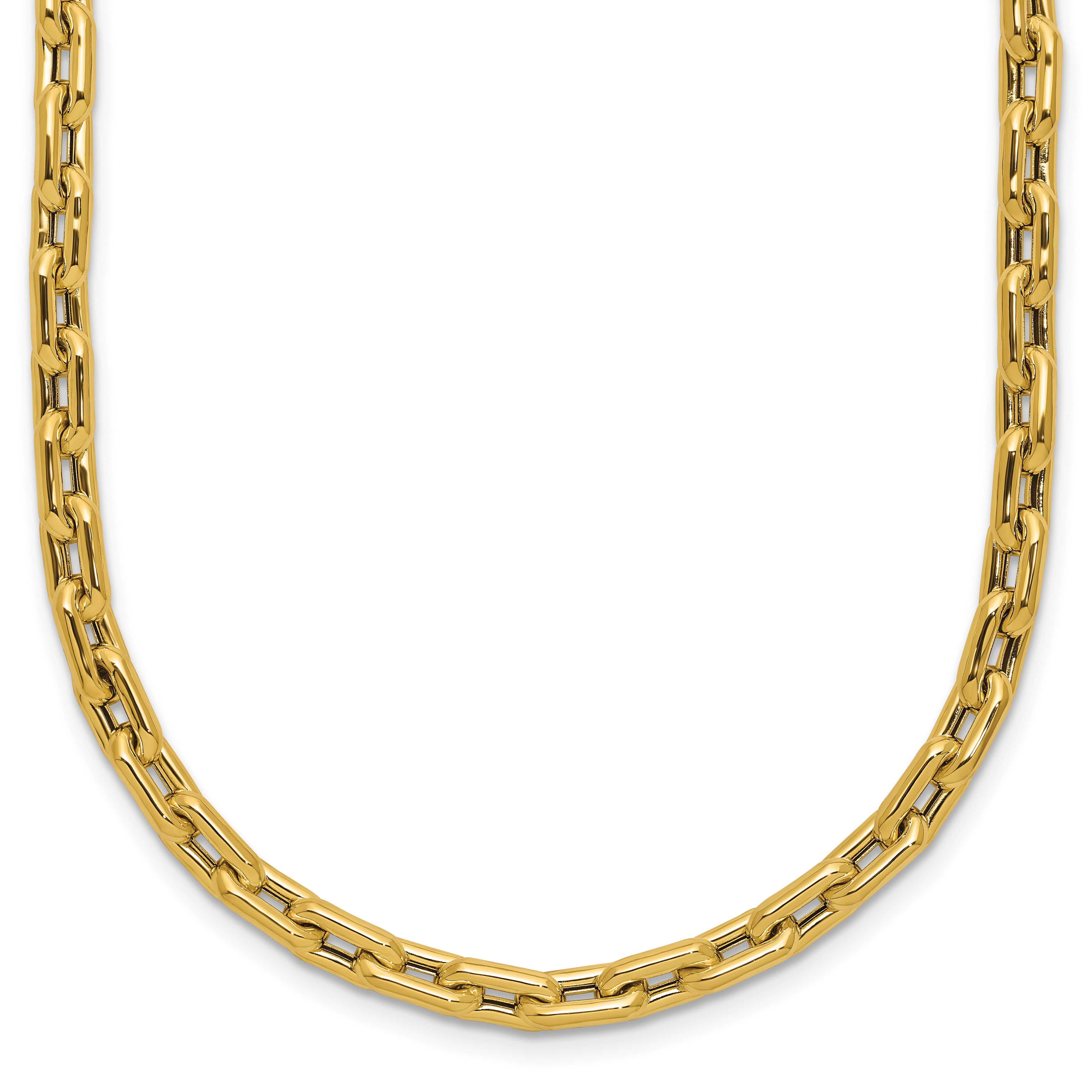 14K Polished Fancy Link Necklace