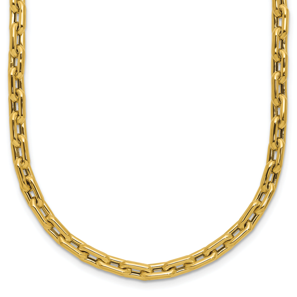 14K Polished Fancy Link Necklace