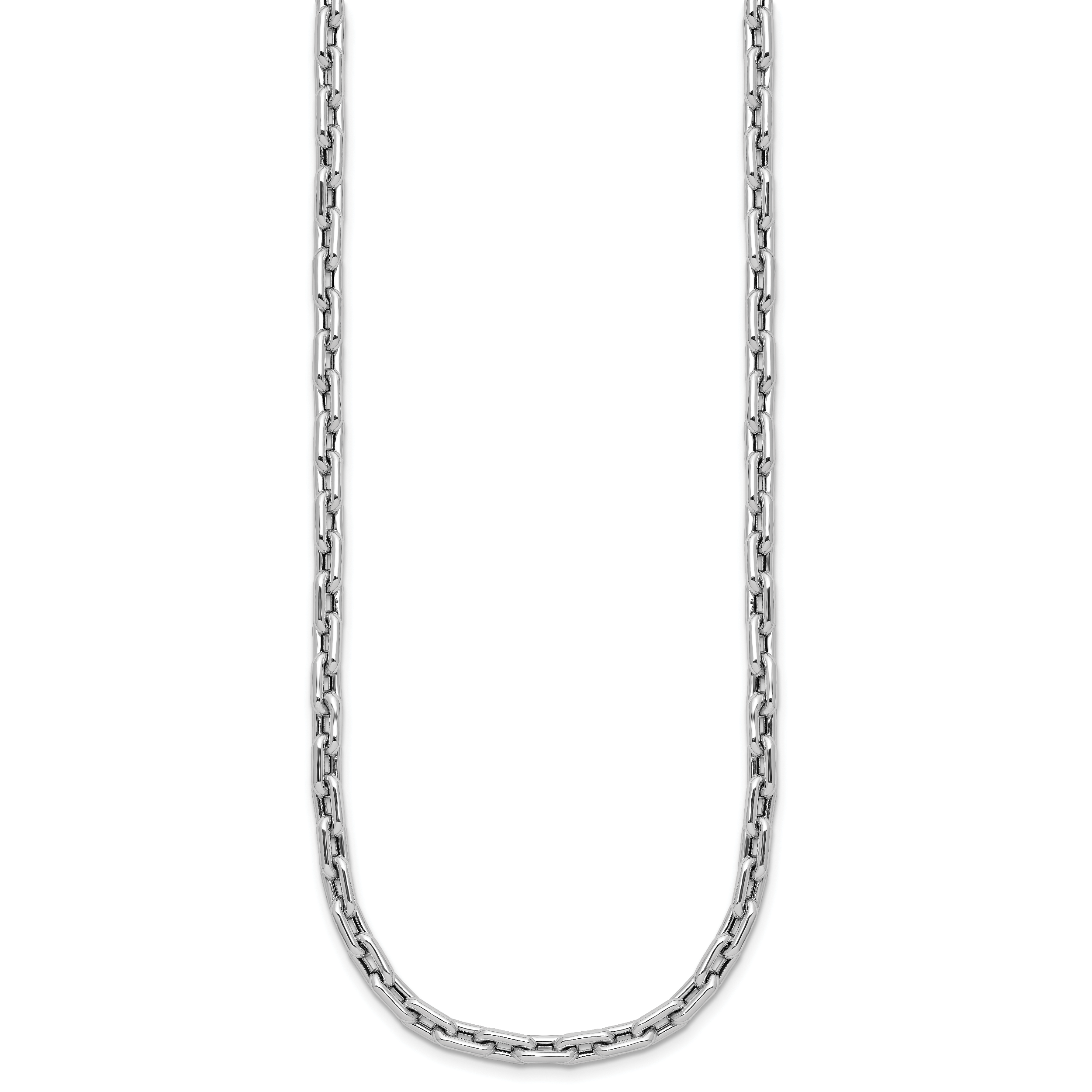 14K White Gold Polished Fancy Link Necklace Secondary image