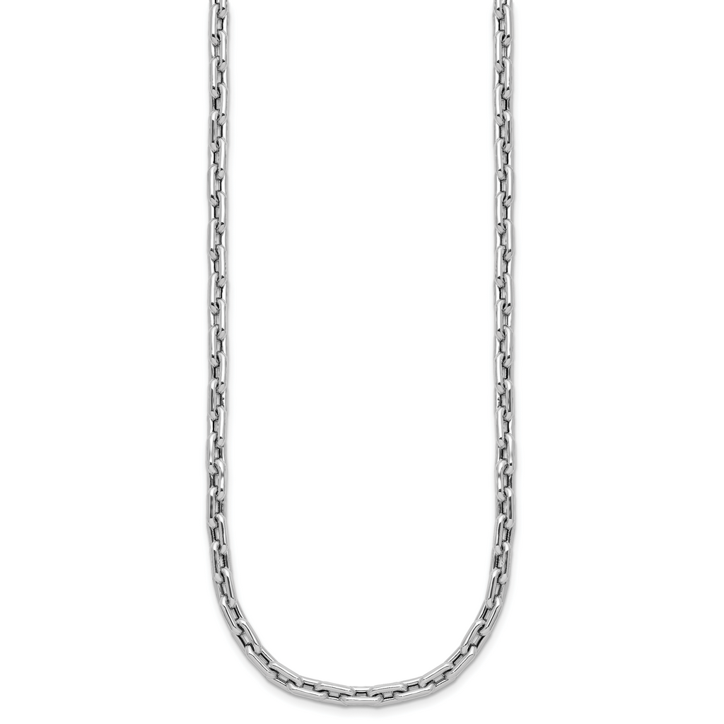 14K White Gold Polished Fancy Link Necklace