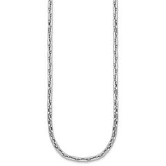 14K White Gold Polished Fancy Link Necklace