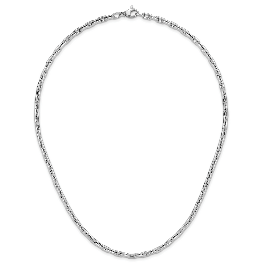 14K White Gold Polished Fancy Link Necklace
