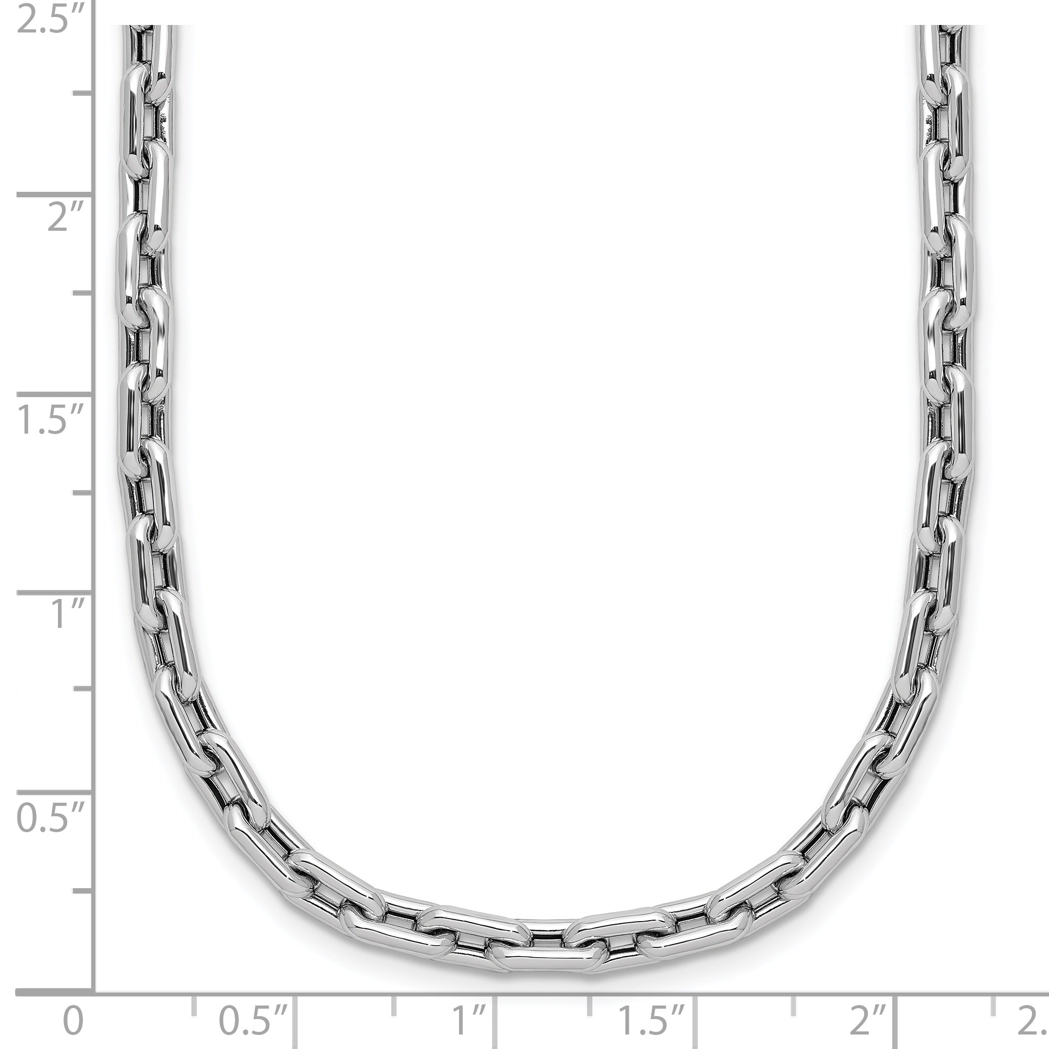 14K White Gold Polished Fancy Link Necklace