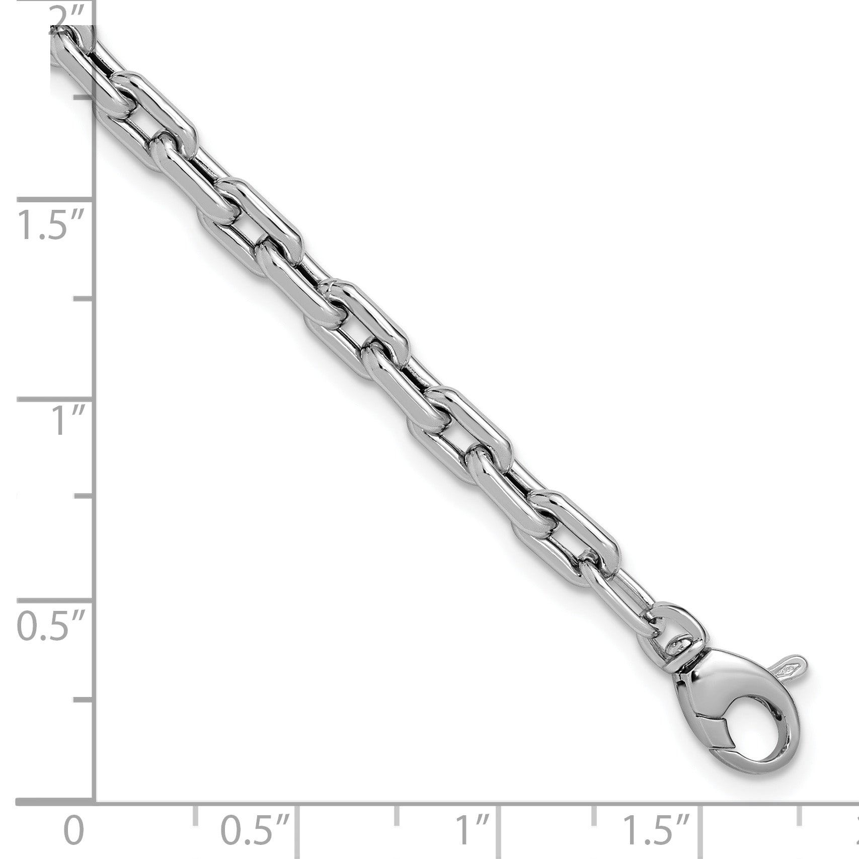 14K White Gold Polished Fancy Link Bracelet