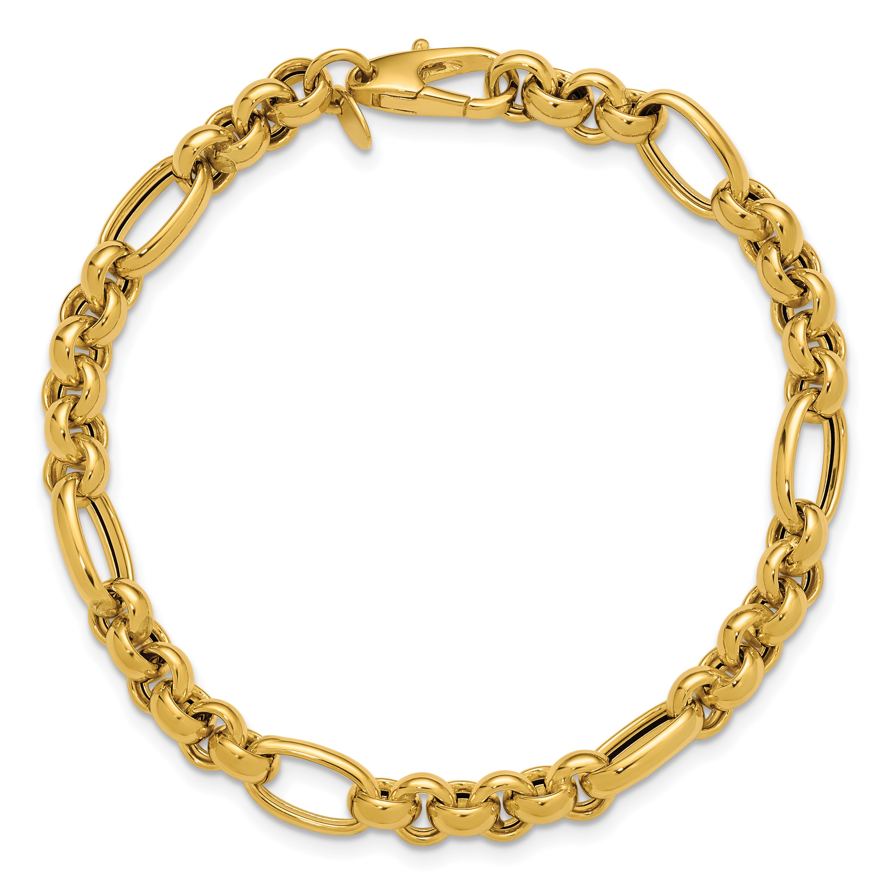 14K Polished Fancy Link Bracelet