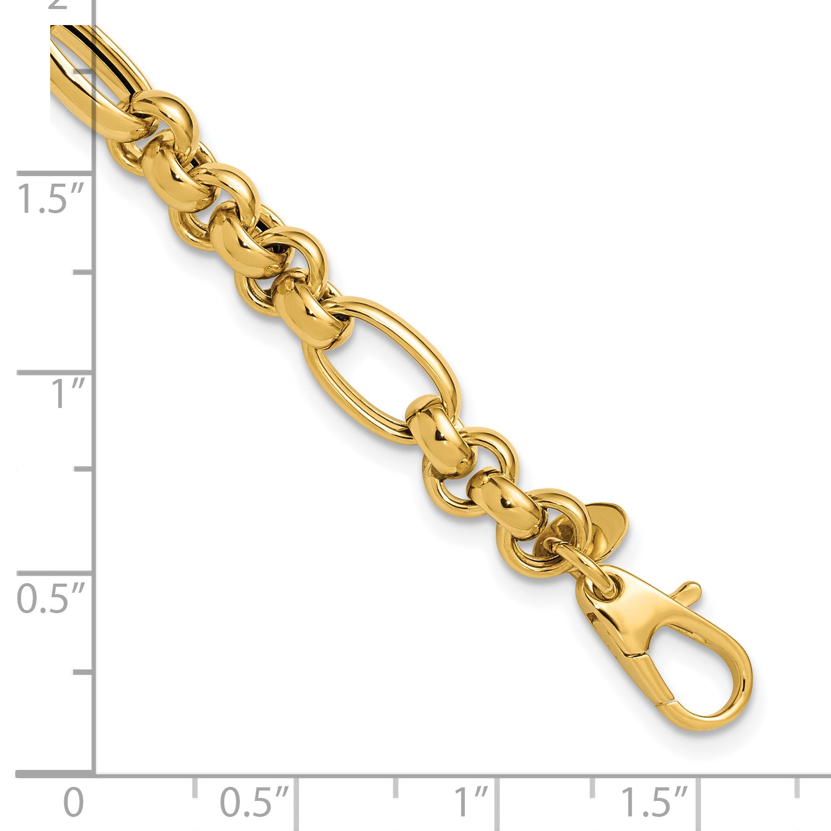 14K Polished Fancy Link Bracelet