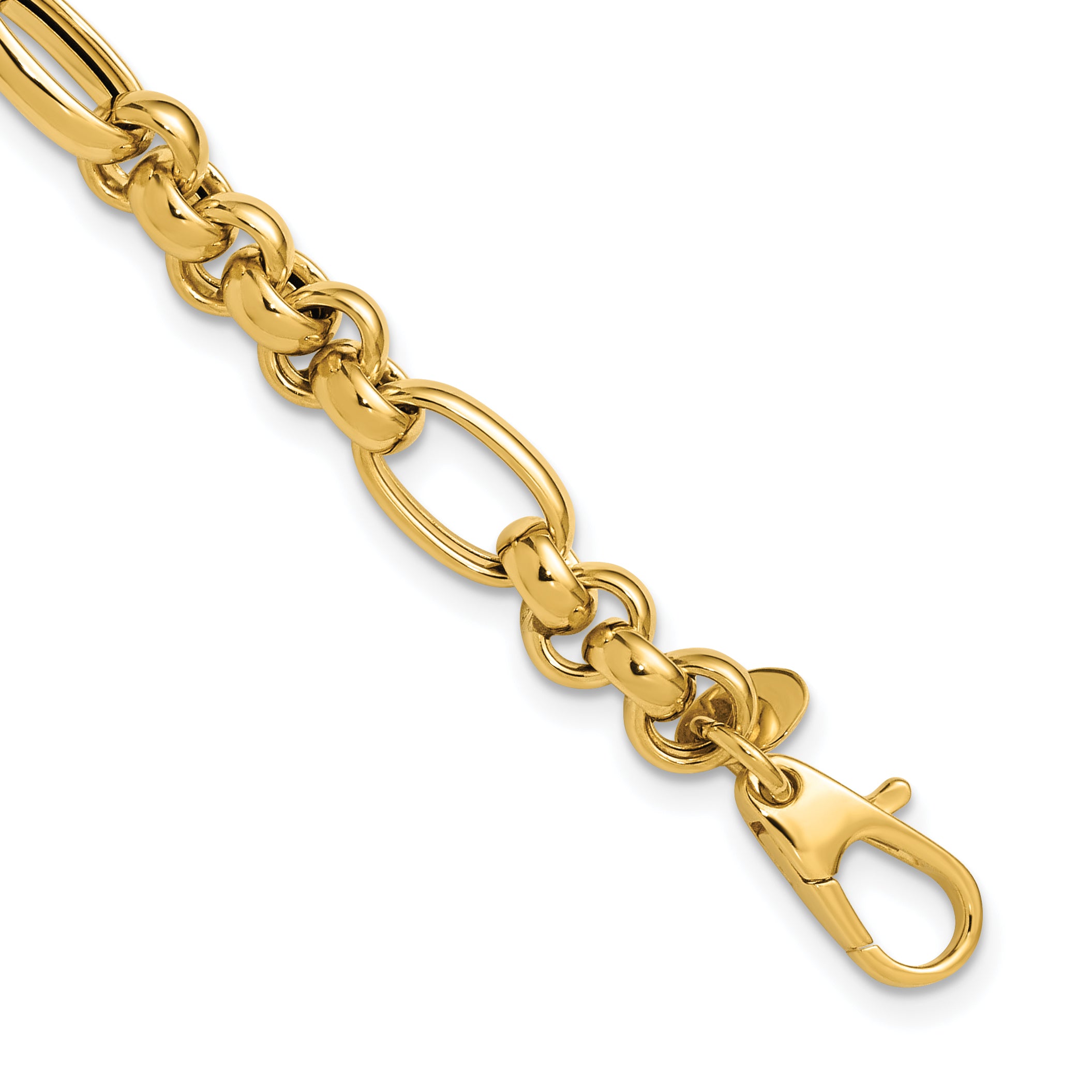 14K Polished Fancy Link Bracelet Main image