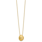 14K With Scratch Finish Pendant with 2in ext. Necklace