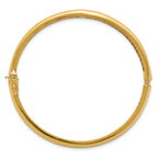 14K Polished Hollow Hinged Bangle