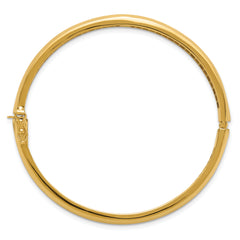 14K Polished Hollow Hinged Bangle