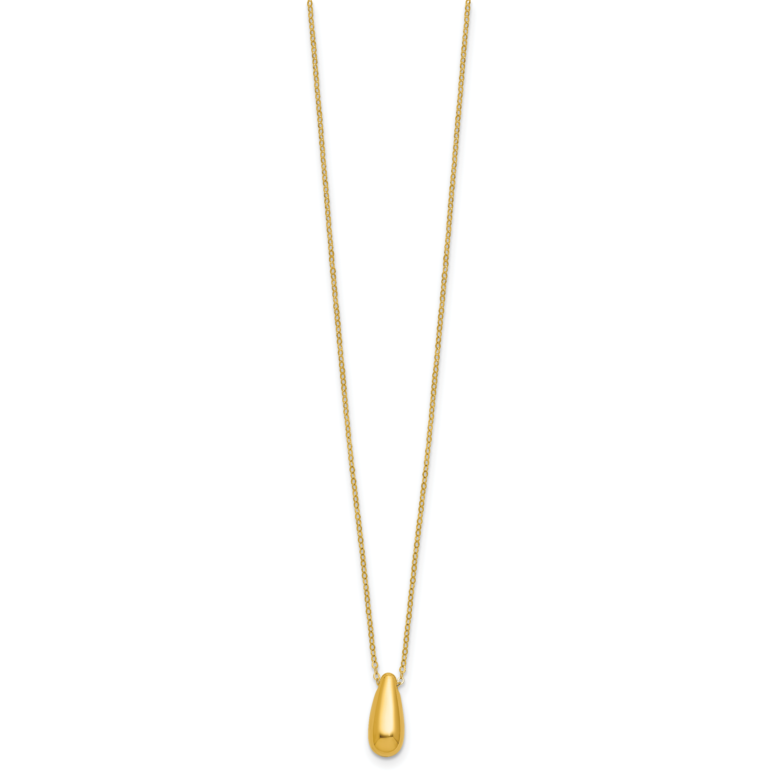 14K Polished Teardrop Necklace Secondary image