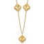 14K Polished and Diamond-cut Clover Station Necklace