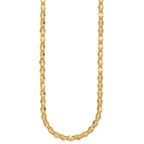 14K Polished and Diamond-cut Beaded Fancy Necklace